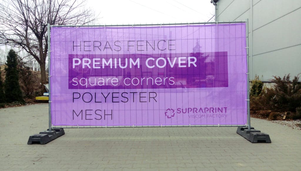 Printed banner for temporary heras fence