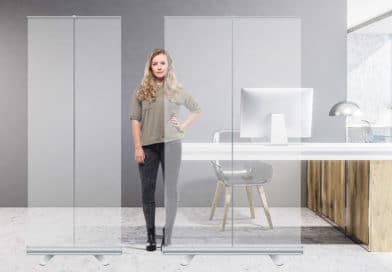 osłona transparentna roll-up dla biur i firm