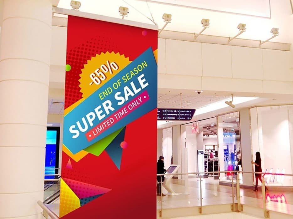 printed banners for shopping mall